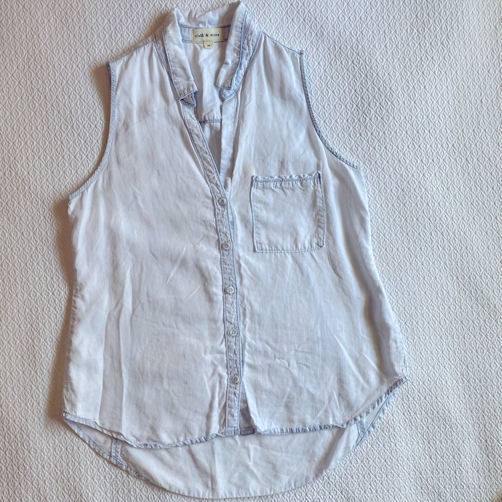 Cloth & Stone sleeveless 100% Tencel Washed Top